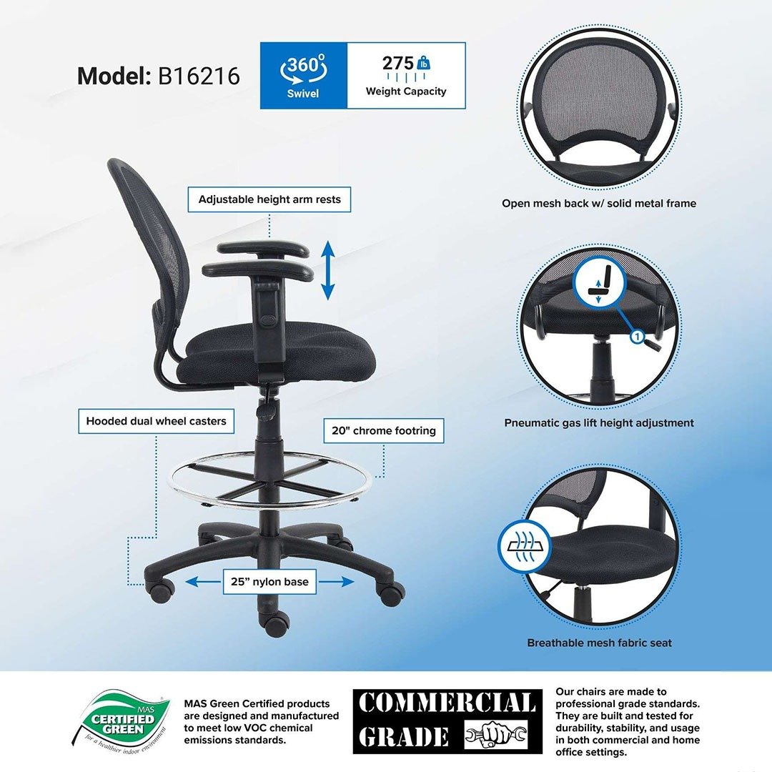 Grey Antimicrobial Vinyl Medical Stool With Back Cushion - Image 7