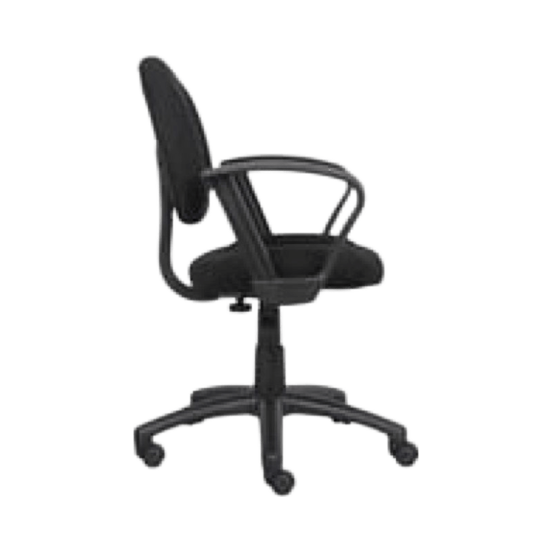 Boss Perfect Posture Deluxe Office Task Chair with Loop Arms, Black - Image 3