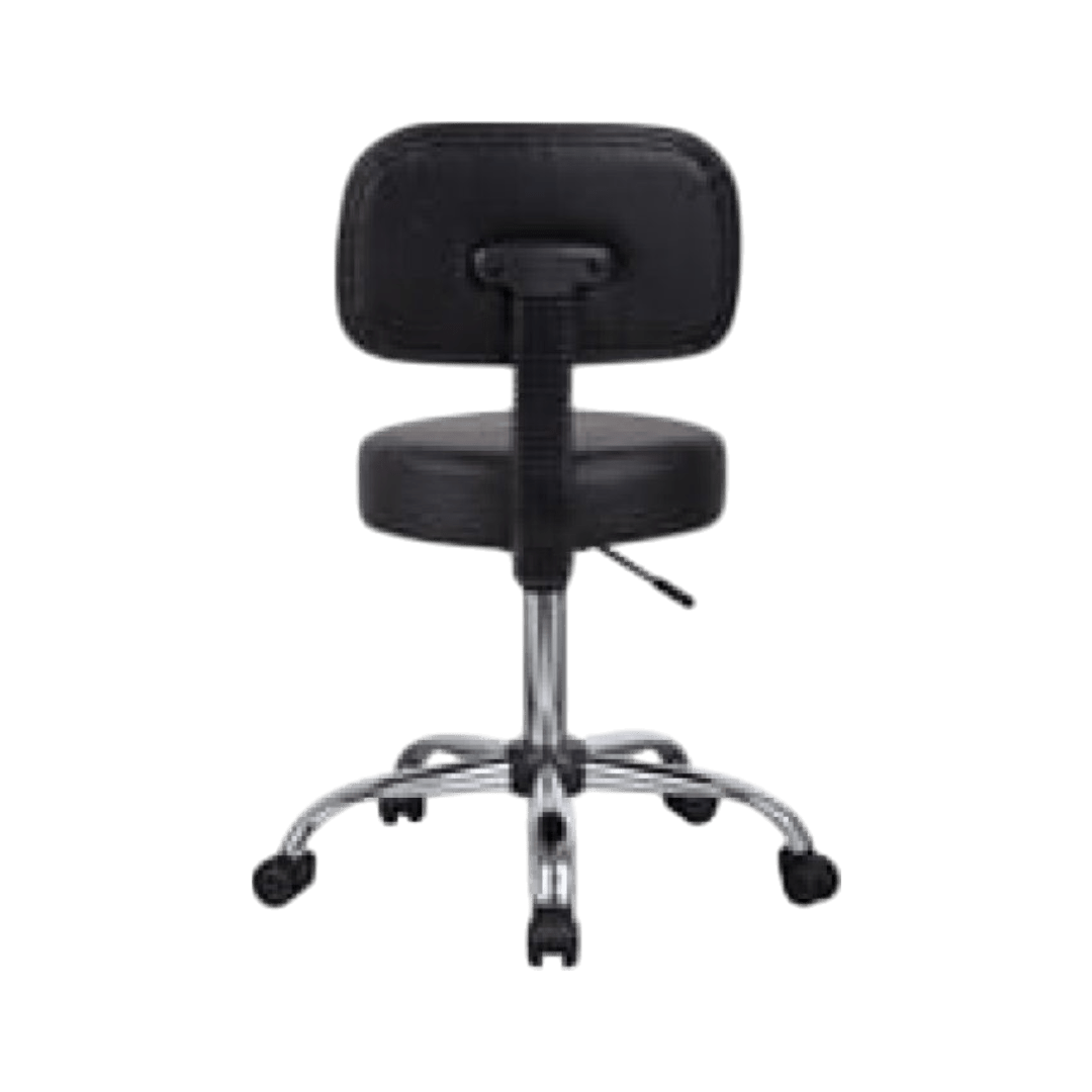 Boss Be Well Medical Spa Professional Adjustable Stool with Back, Black - Image 5