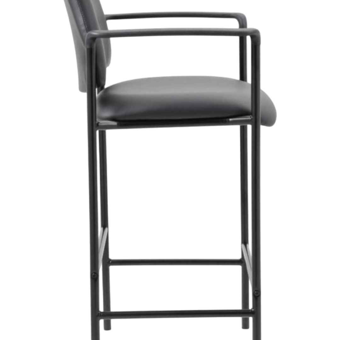 Boss Contemporary Counter Stool In Black Caressoft - Image 6