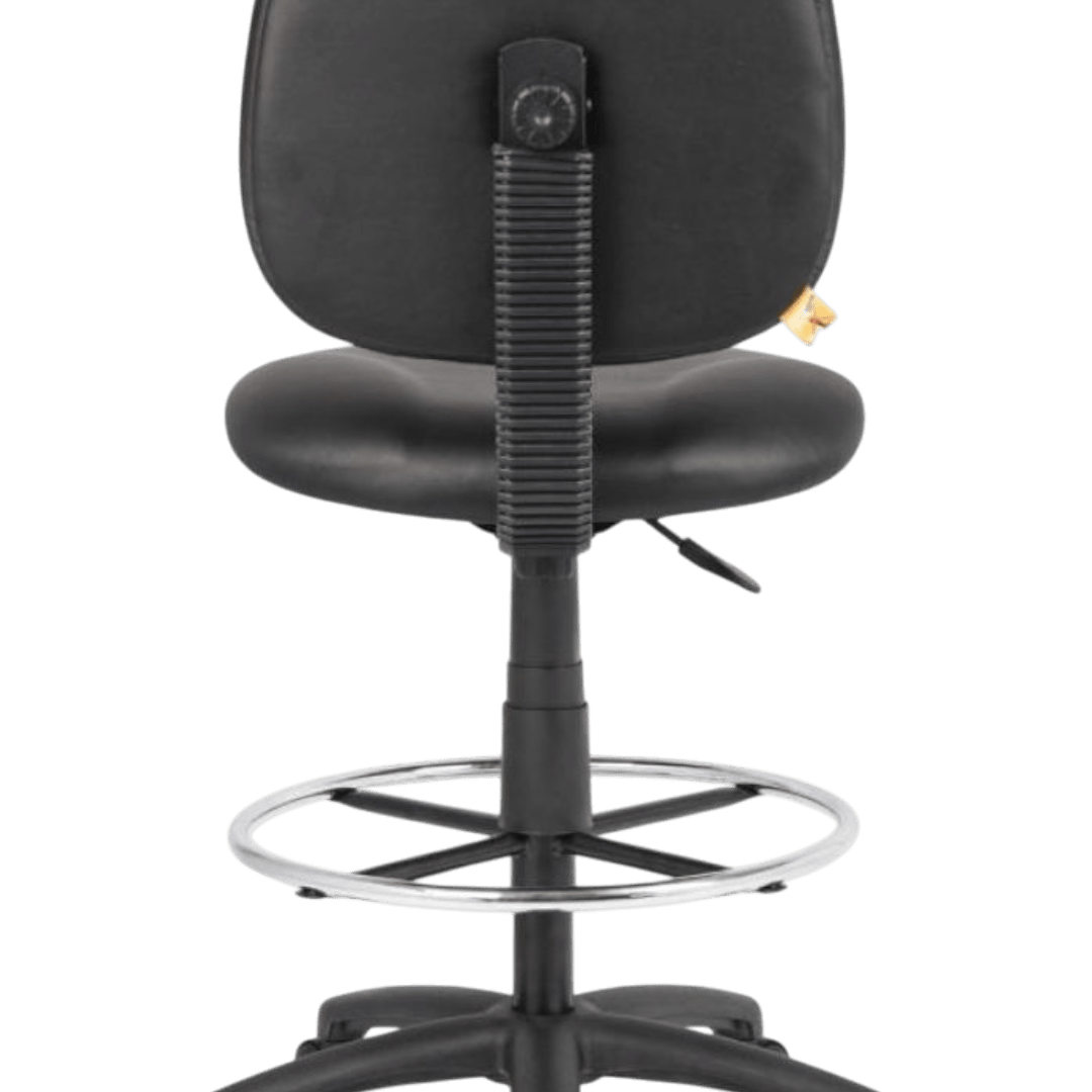 Black Leather Plus Posture Chair W/loop Arm - Image 4