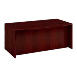 Bow Front Desk Sophisticated Mahogany