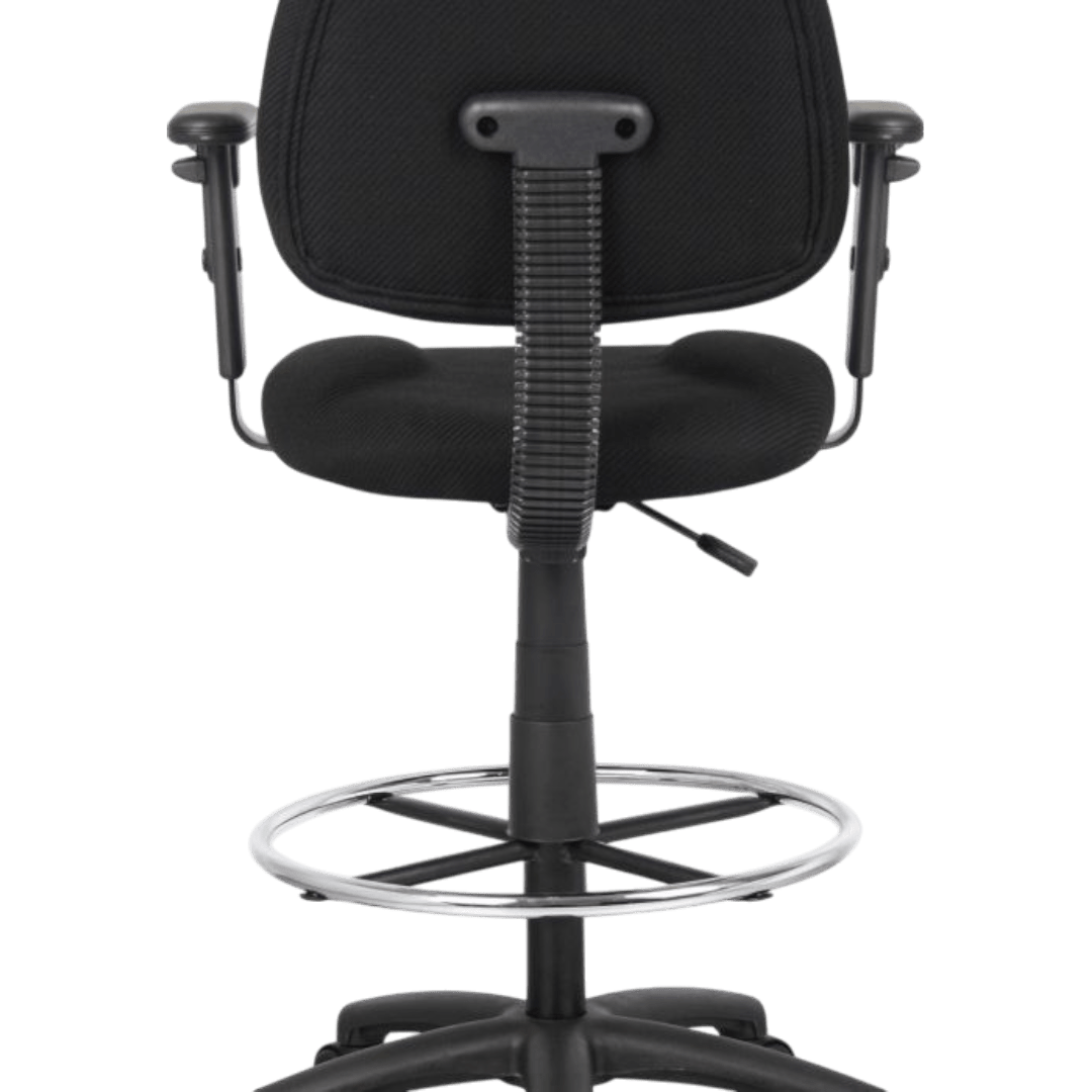 Charcoal Grey Mesh The Dot Stool With Foot Ring - Image 9