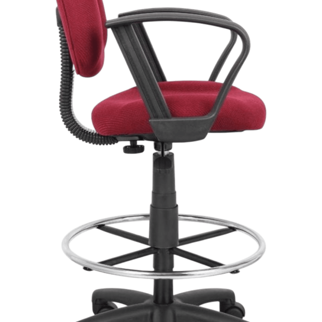Beige Antimicrobial Vinyl Medical Stool With Foot Ring - Image 7