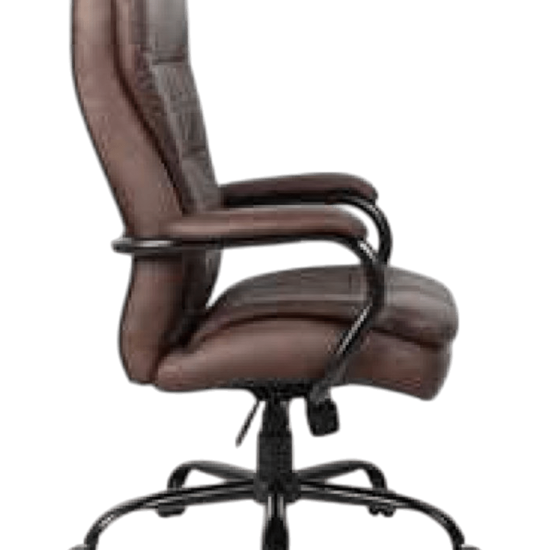 Boss Heavy Duty Double Plush LeatherPlus Chair-400 Lbs.