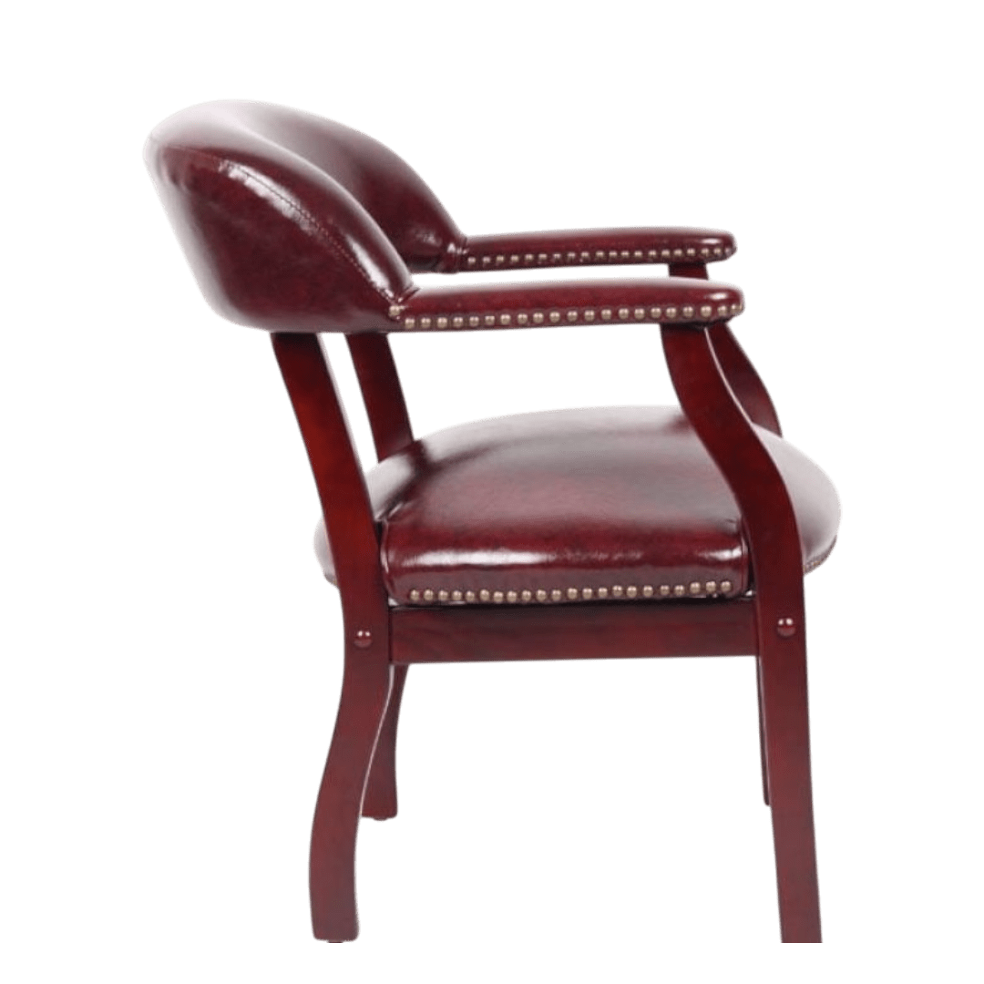 Boss Captain’s guest, accent or dining chair in Burgundy Vinyl - Image 4