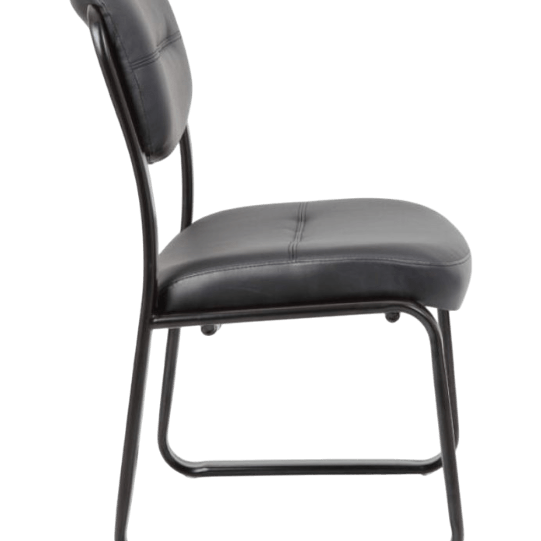Boss Leather Sled Base Side Chair - Image 4