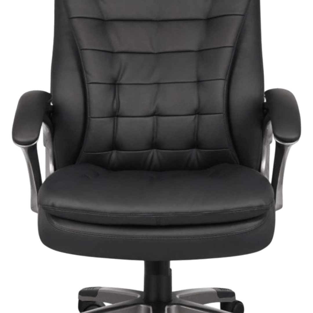 Boss High Back Executive Chair With Pewter Finished Base/Arms - Image 4