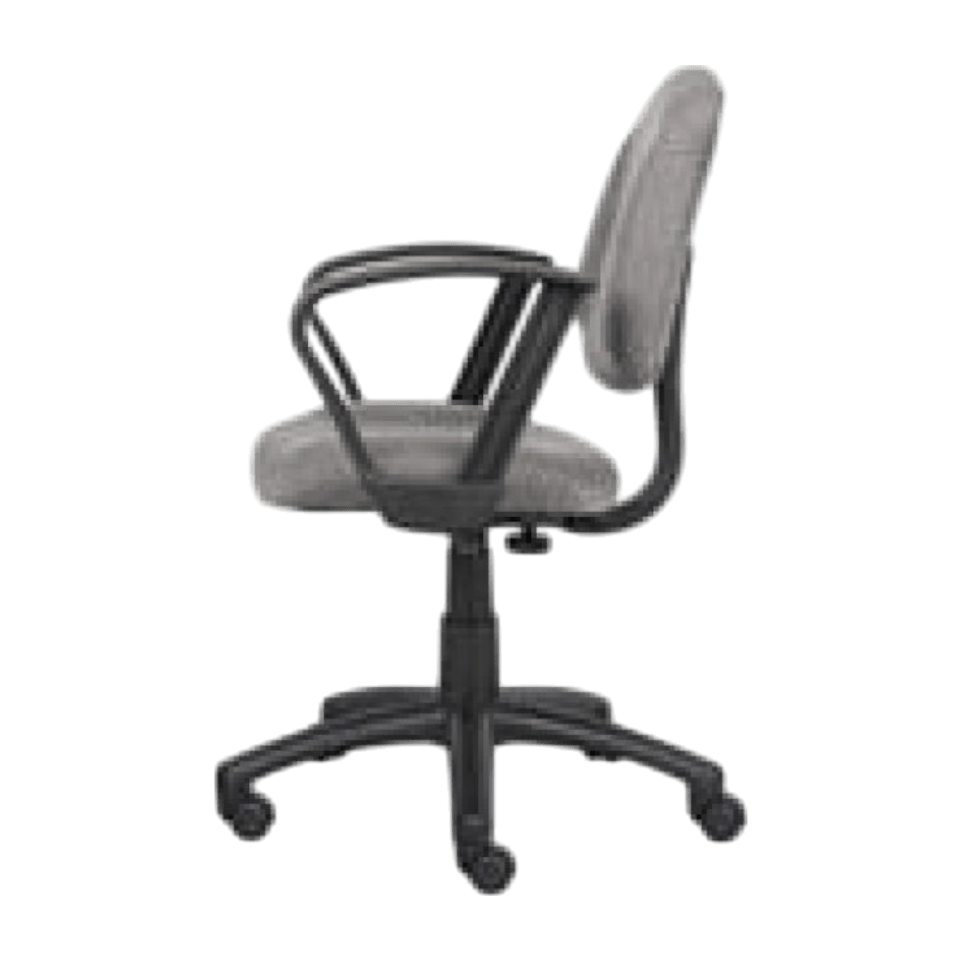 Boss Perfect Posture Deluxe Office Task Chair with Loop Arms, grey - Image 6