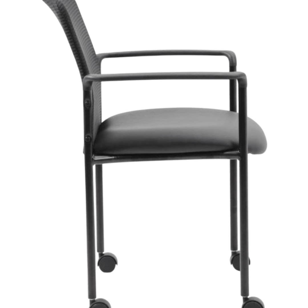 Boss Mesh Guest Chair with Casters, Black - Image 4