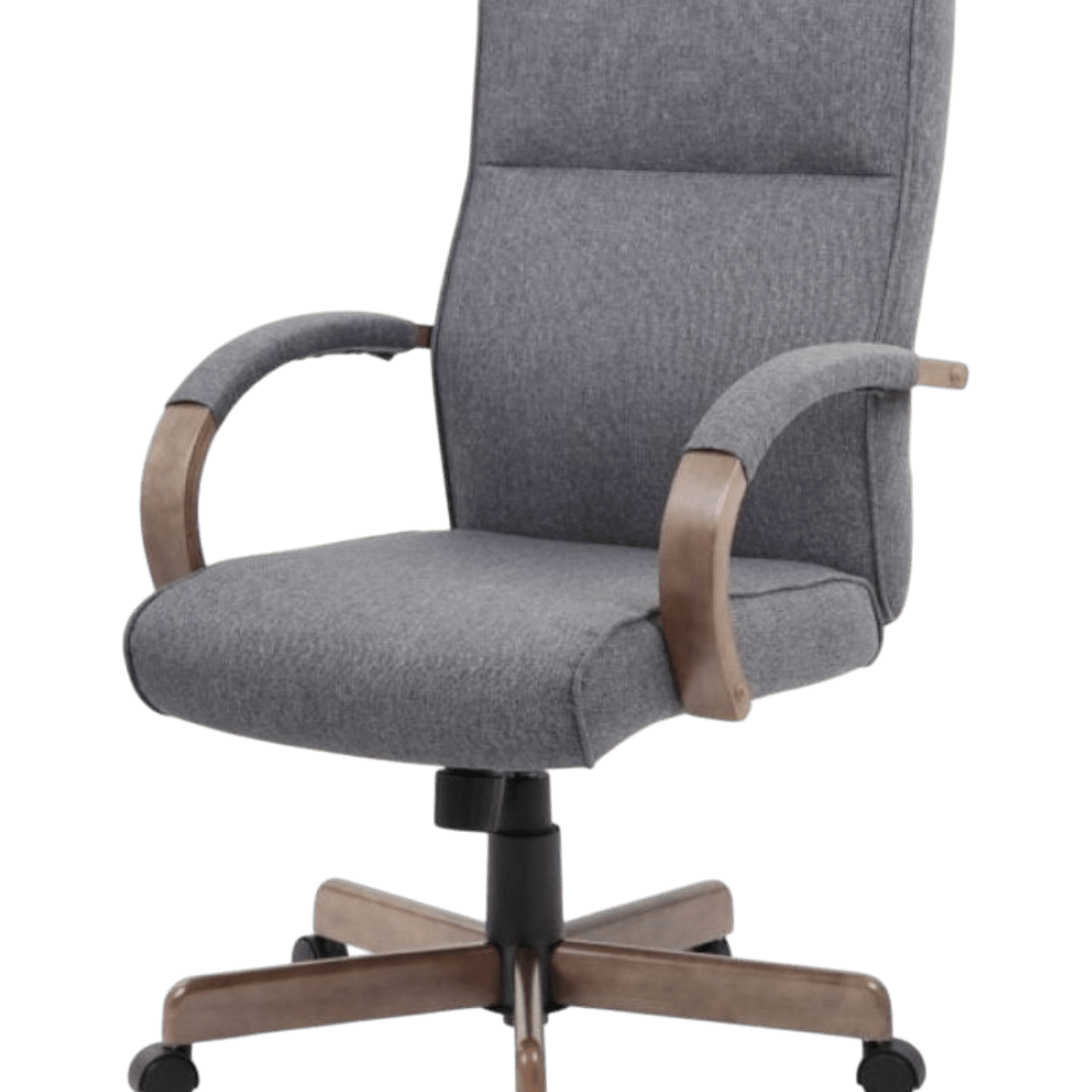 Boss Modern Executive Conference Chair - Slate grey w/Driftwood