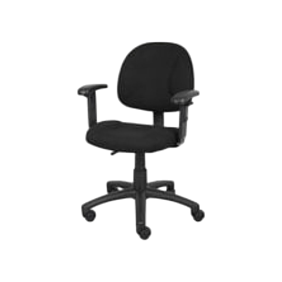 Boss Perfect Posture Deluxe Office Task Chair with Adjustable Arms, Black - Image 7
