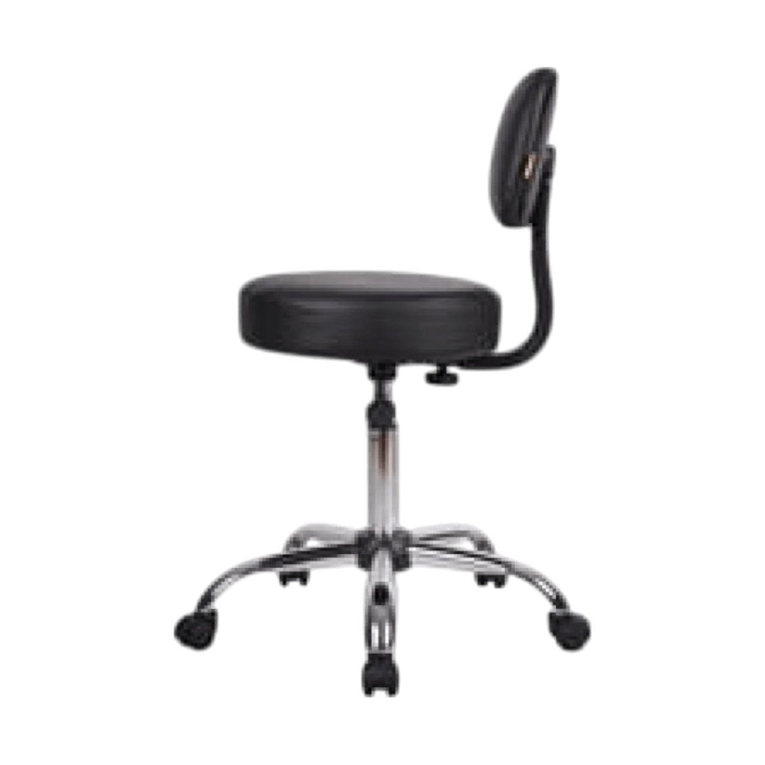 Boss Be Well Medical Spa Professional Adjustable Stool with Back, Black - Image 6