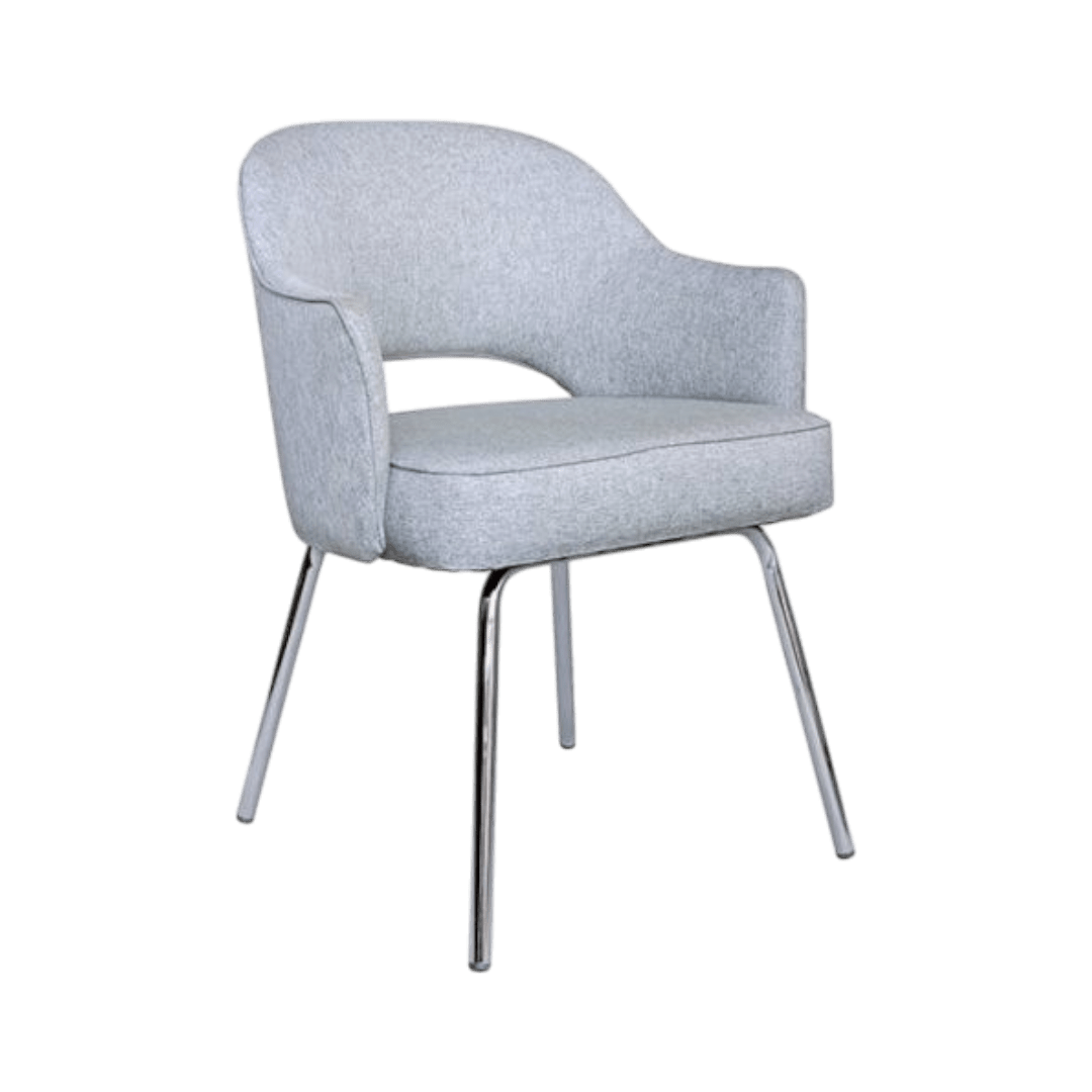 Grey Linen Guest Chair - Image 4