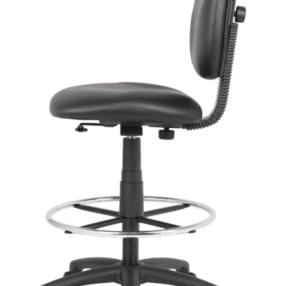 Black Leather Plus Posture Chair W/loop Arm - Image 5