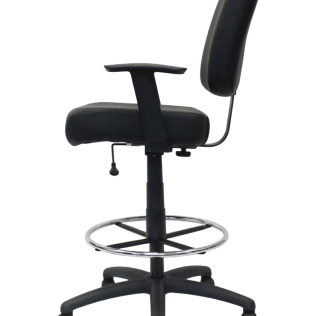 Black Antimicrobial Vinyl Medical Stool