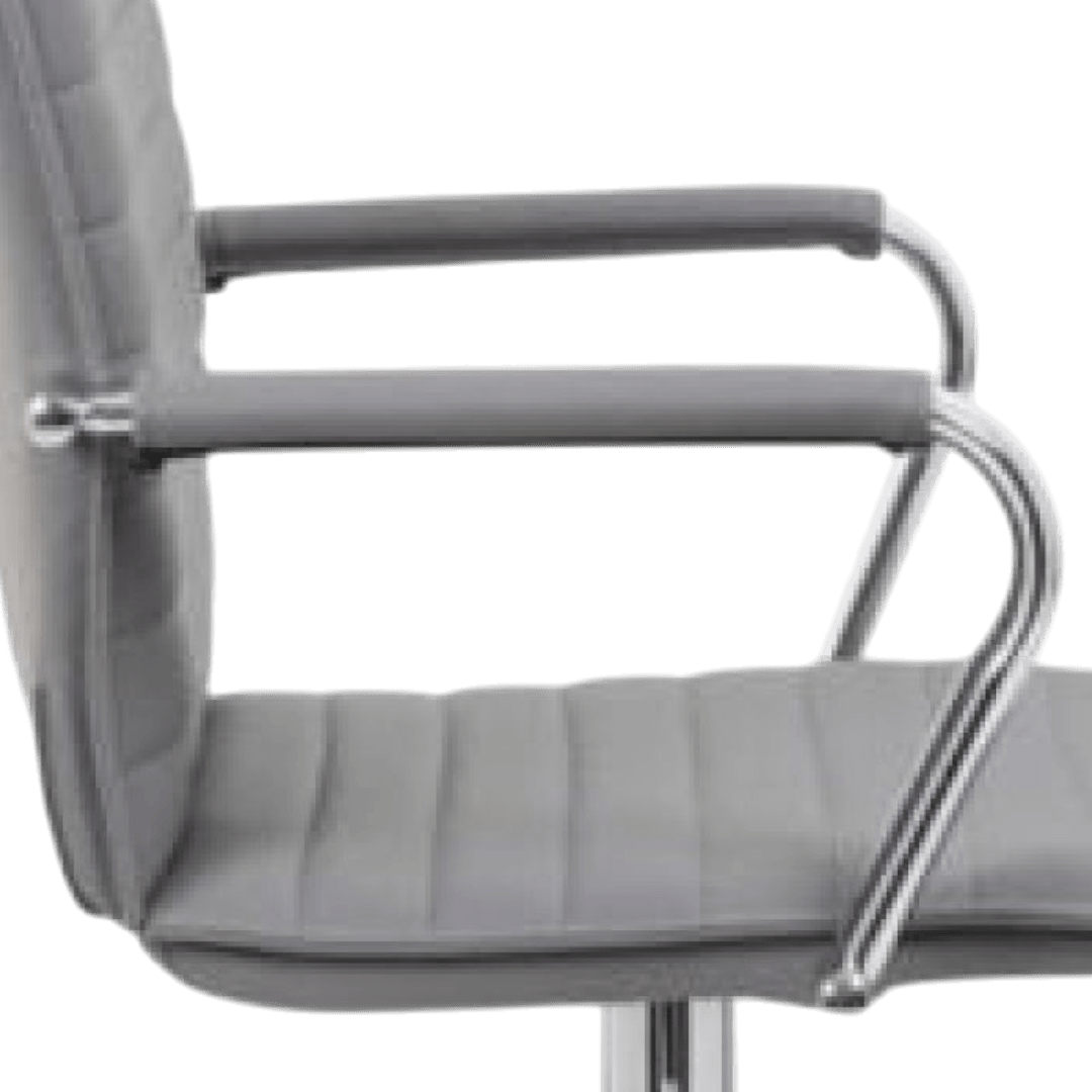 Black Cp Chair With Swivel Seat And Chrome Stand - Image 5