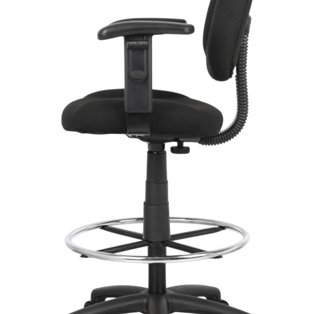Charcoal Grey Mesh The Dot Stool With Foot Ring - Image 6
