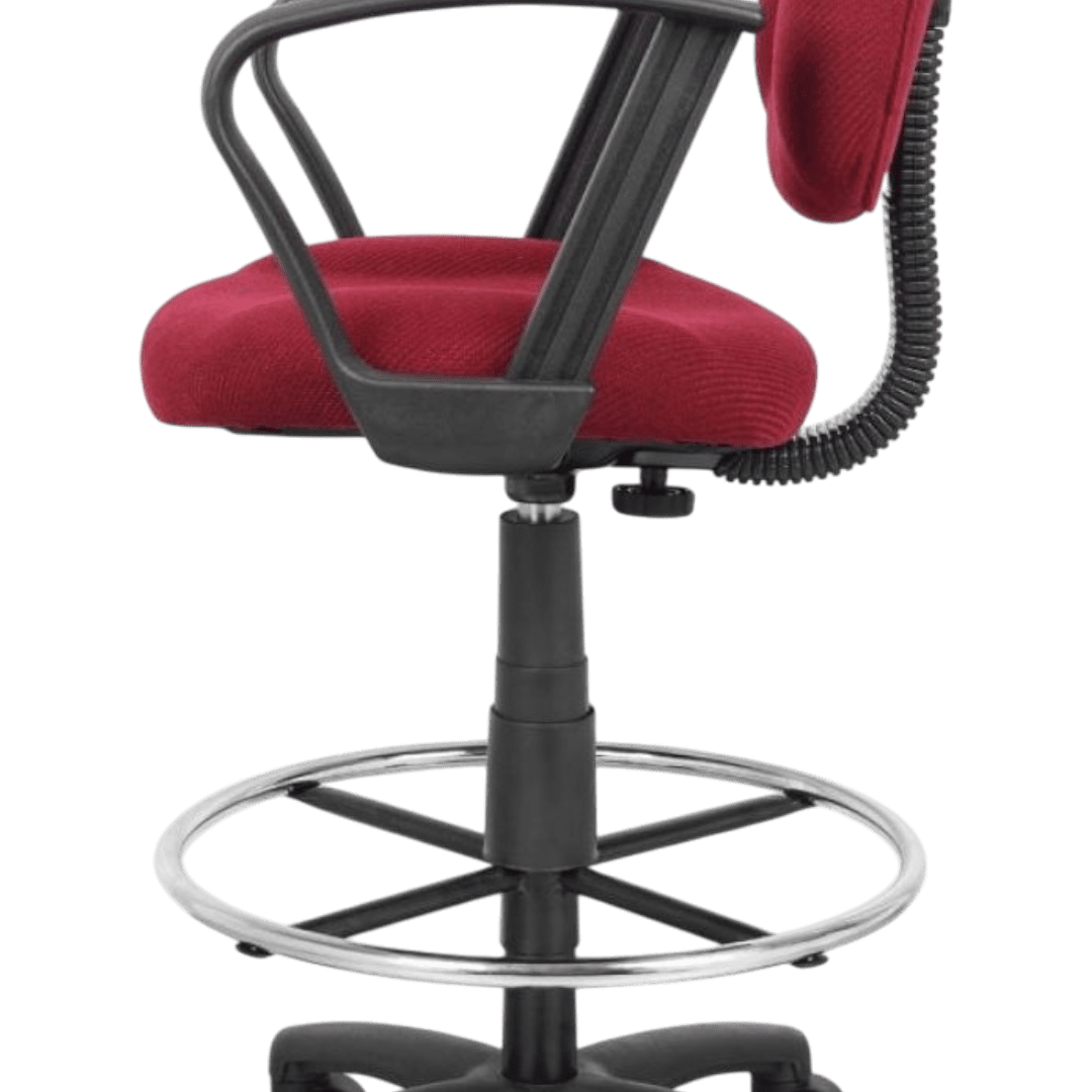 Beige Antimicrobial Vinyl Medical Stool With Foot Ring - Image 8