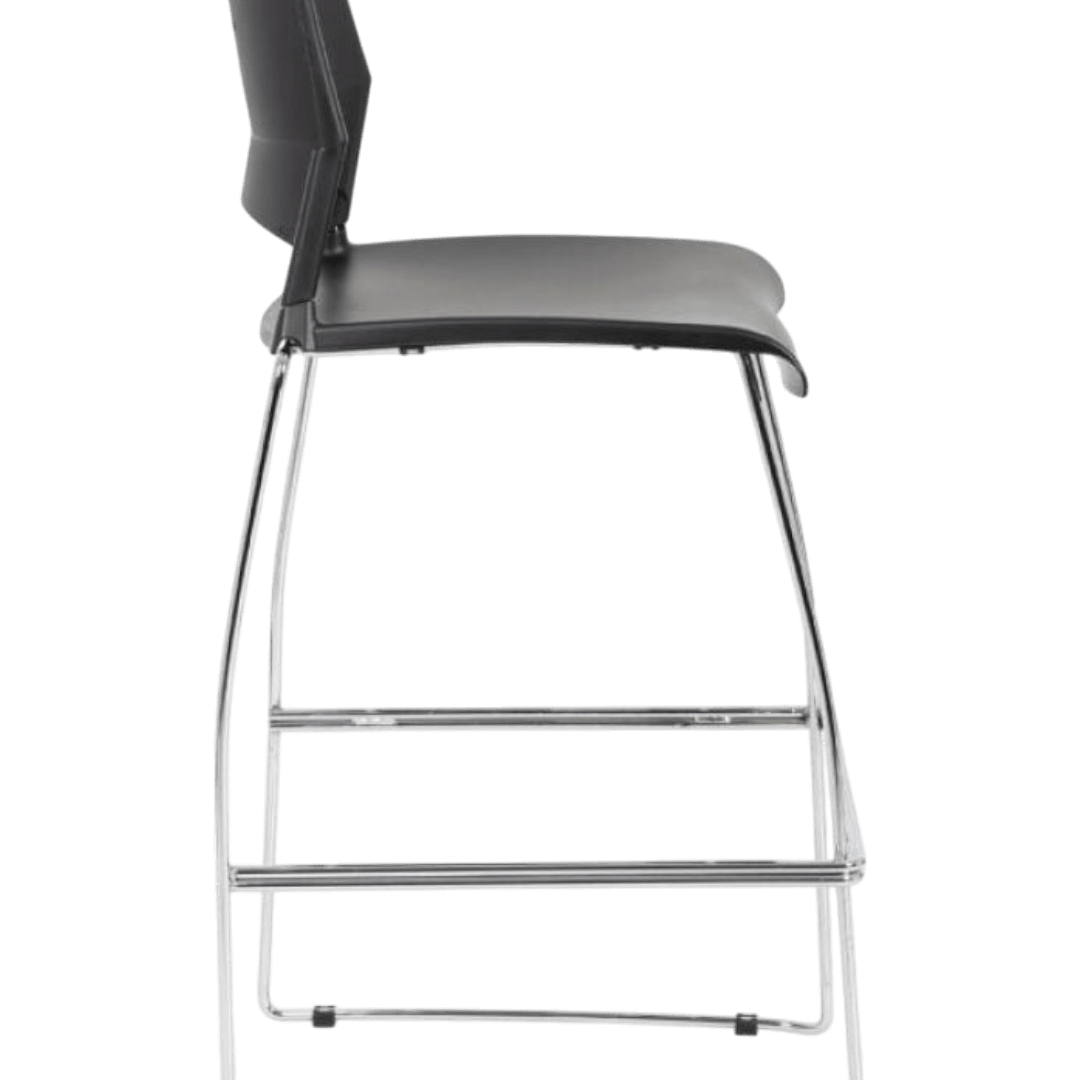 Gray Fabric Drafting Stools W/footring - Image 6