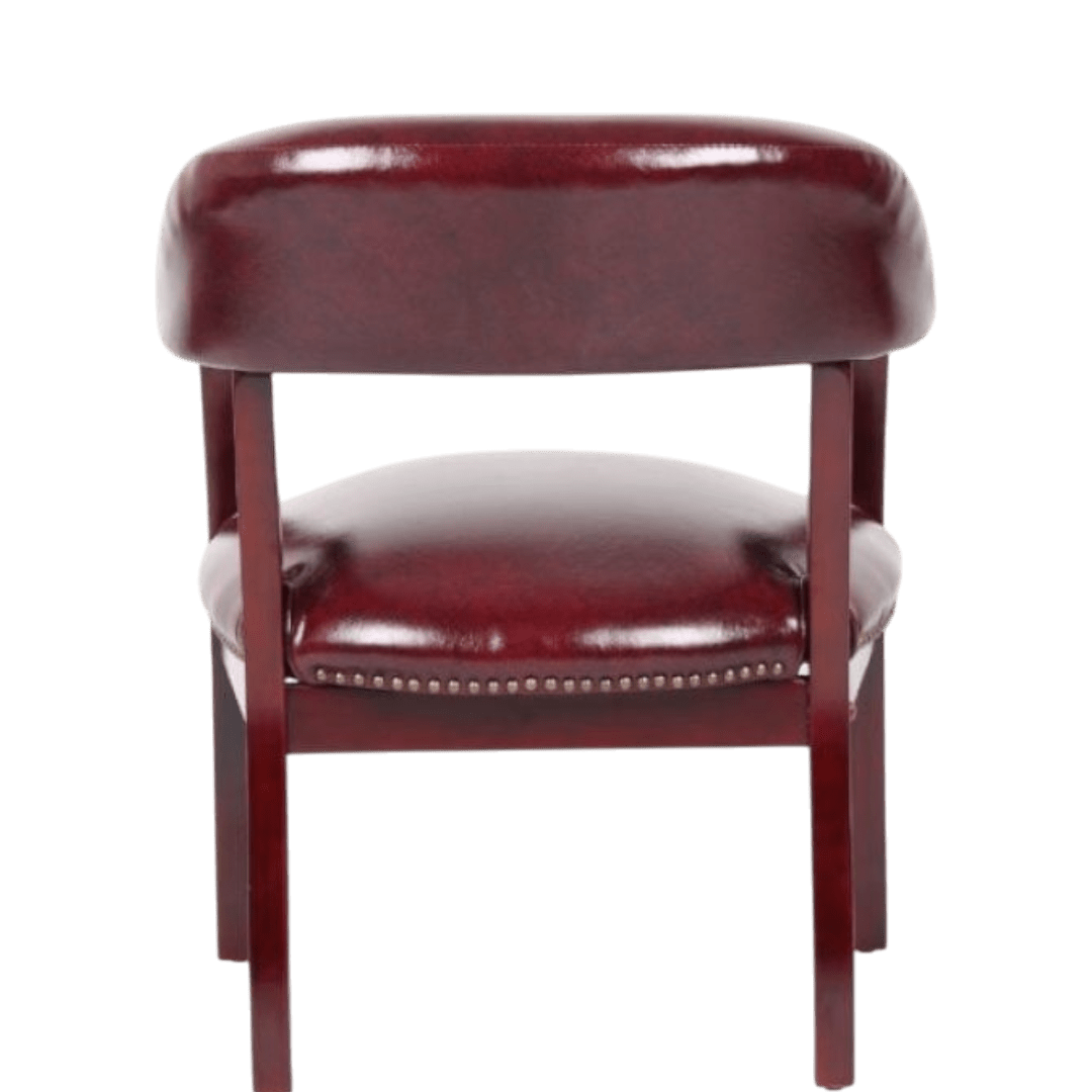 Boss Captain’s guest, accent or dining chair in Burgundy Vinyl - Image 5