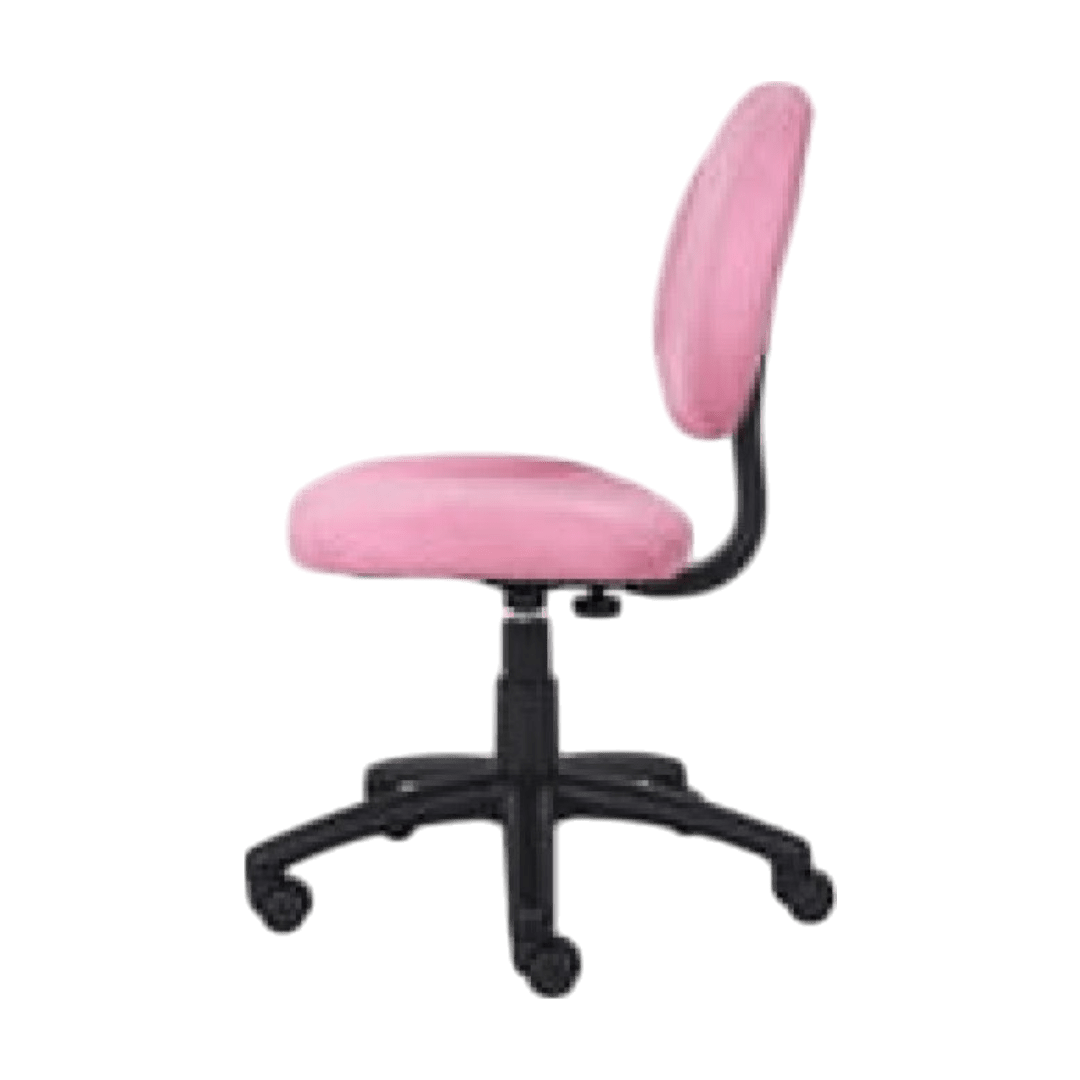 Boss Perfect Posture Deluxe Modern Microfiber Home Office Chair without Arms, Pink - Image 3