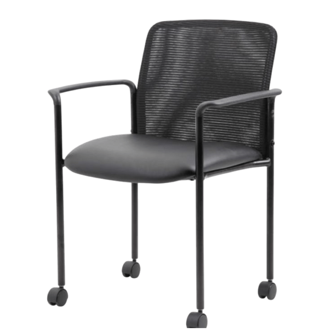 Boss Mesh Guest Chair with Casters, Black - Image 5