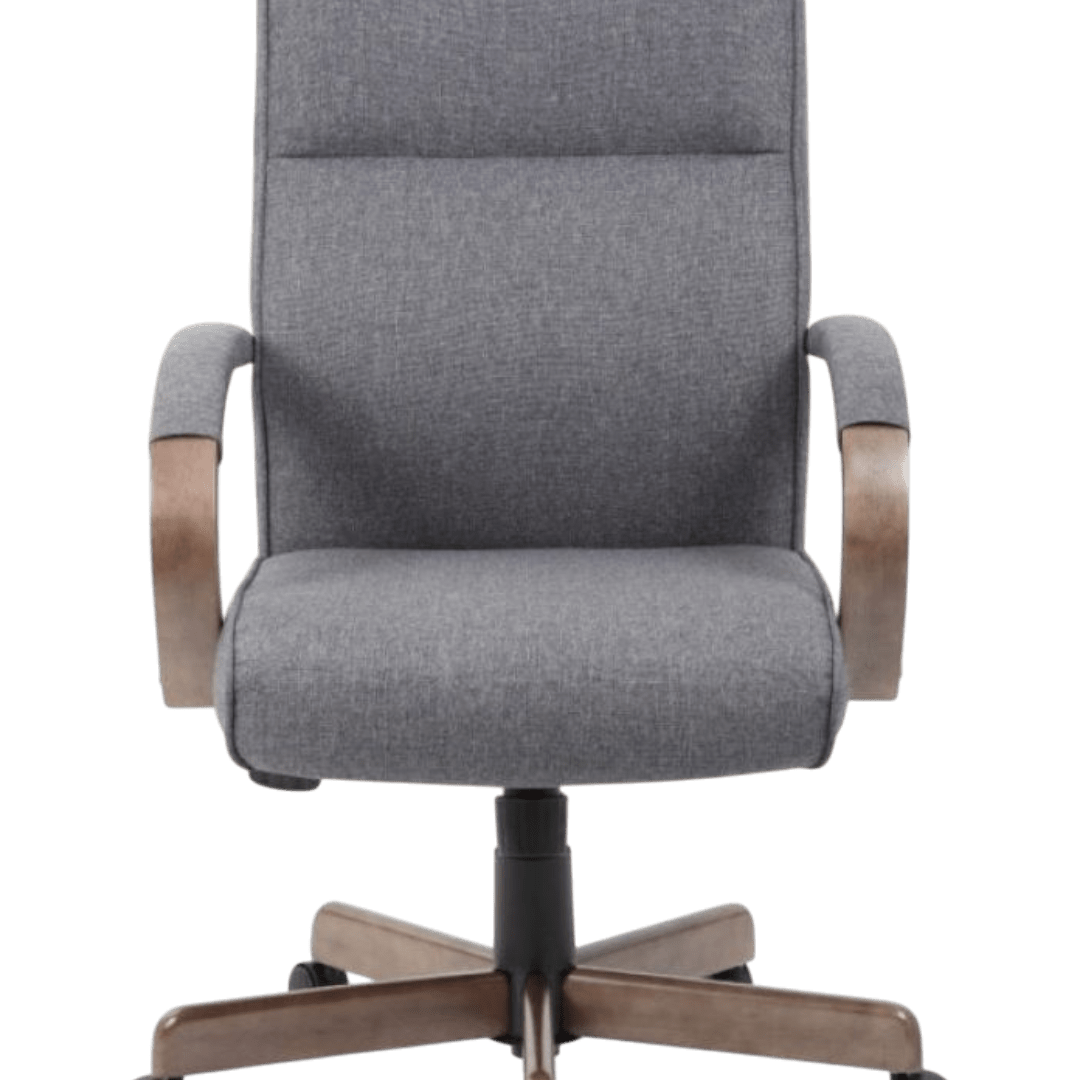 Boss Modern Executive Conference Chair - Slate grey w/Driftwood - Image 7