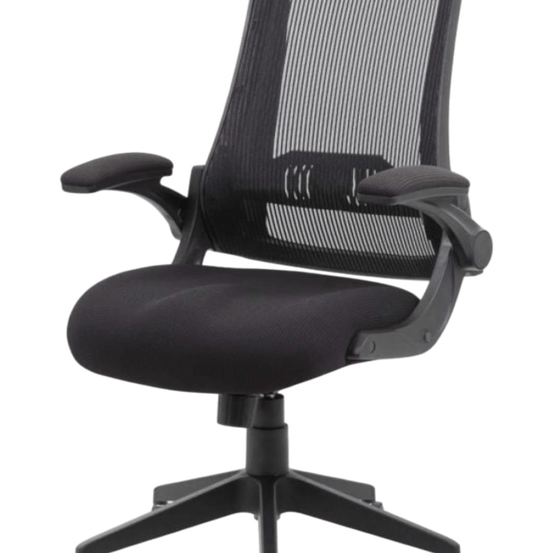 Boss Black Mesh Flip Arm Chairmesh - Image 6
