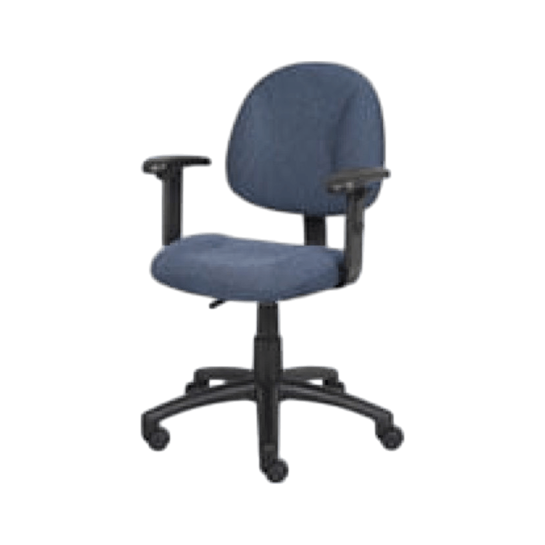 Boss Perfect Posture Deluxe Office Task Chair with Loop Arms, Blue - Image 6