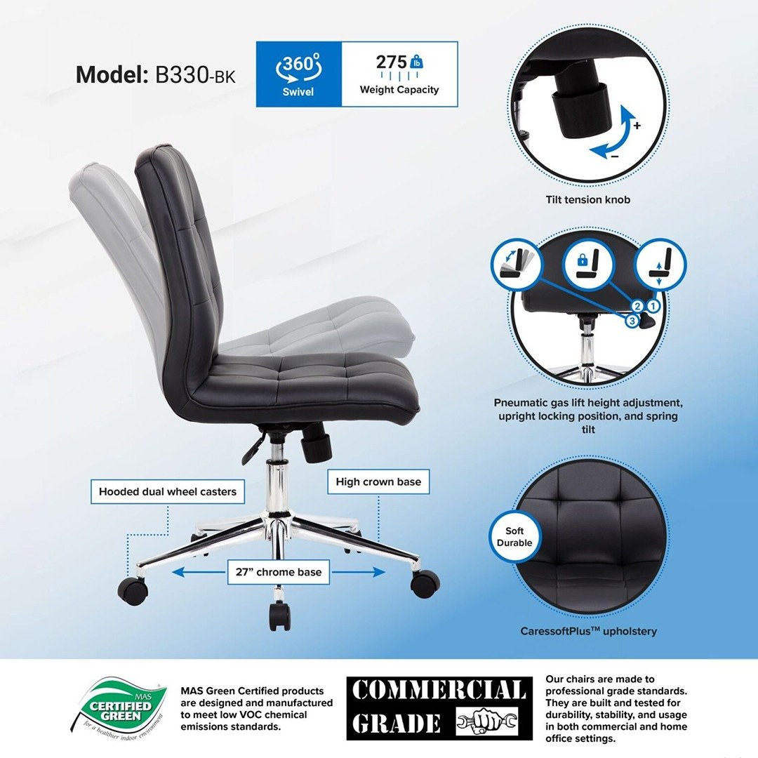 Black Caressoft Drafting Stools W/footring - Image 3