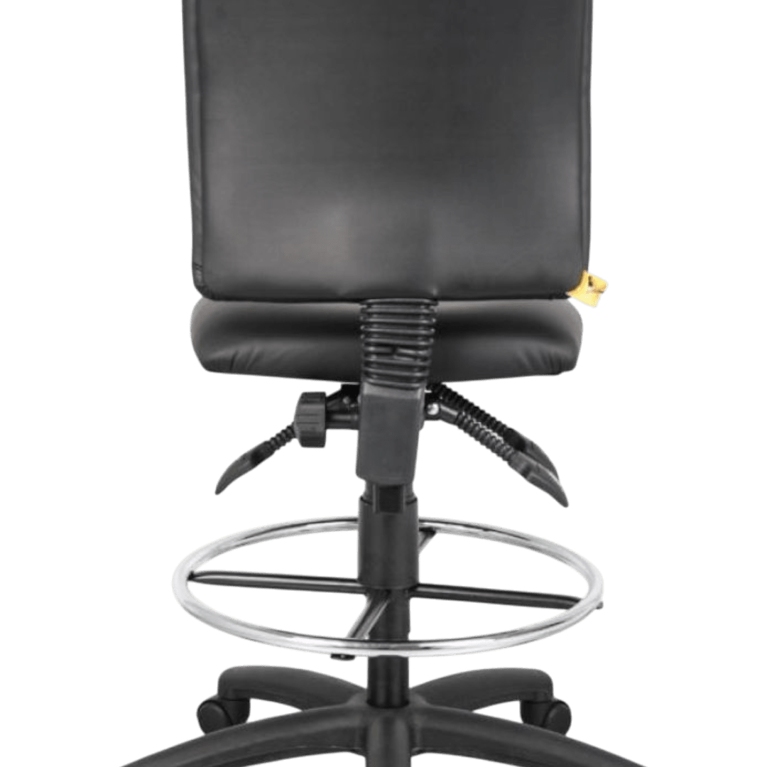 Black Caressoft Drafting Stools W/adj Arms & Footring - Image 15