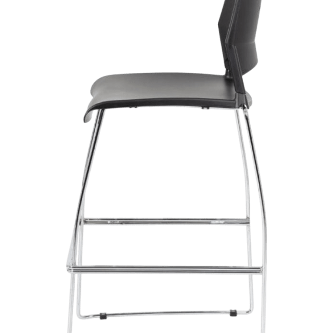 Gray Fabric Drafting Stools W/footring - Image 7
