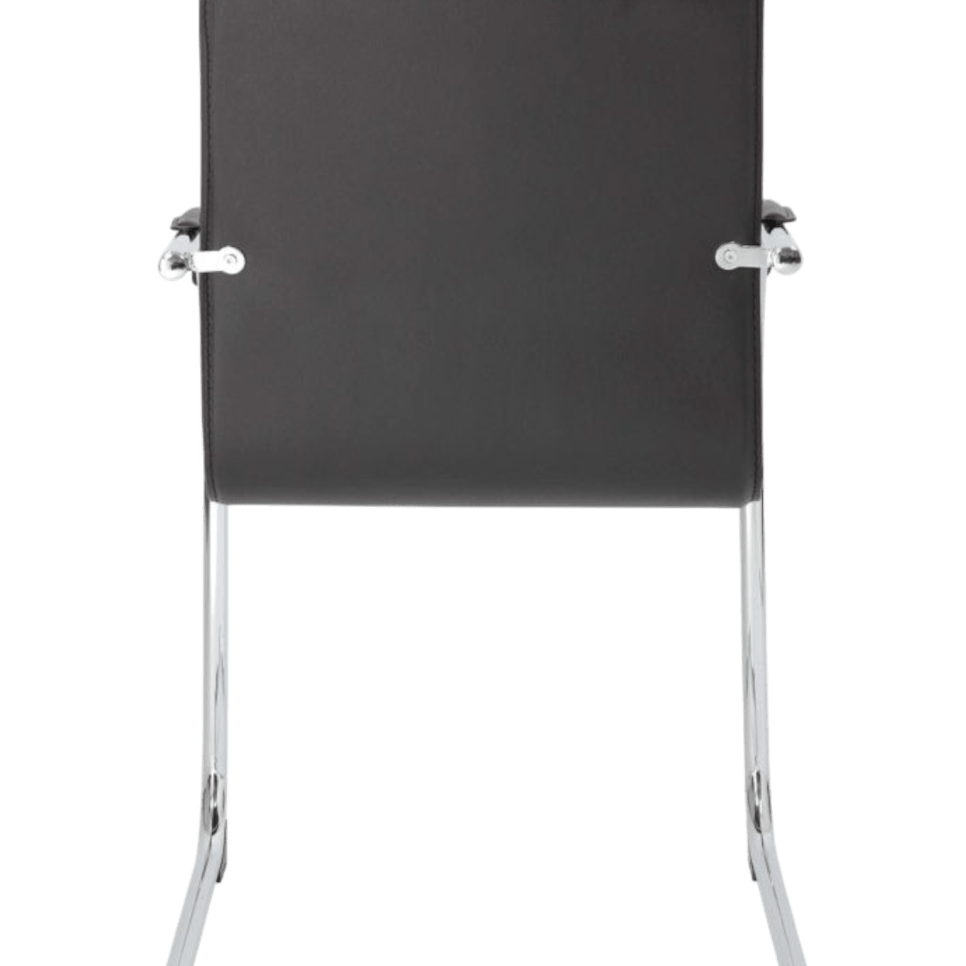 Boss Chrome Frame Black Vinyl Side Chair, (set of 4) - Image 6