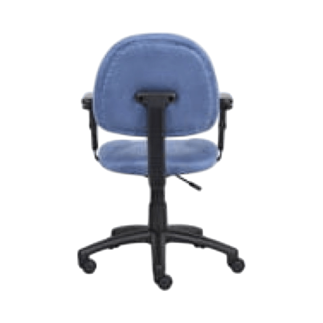Boss Blue Microfiber Deluxe Posture Chair W/ Adjustable Arms. - Image 3