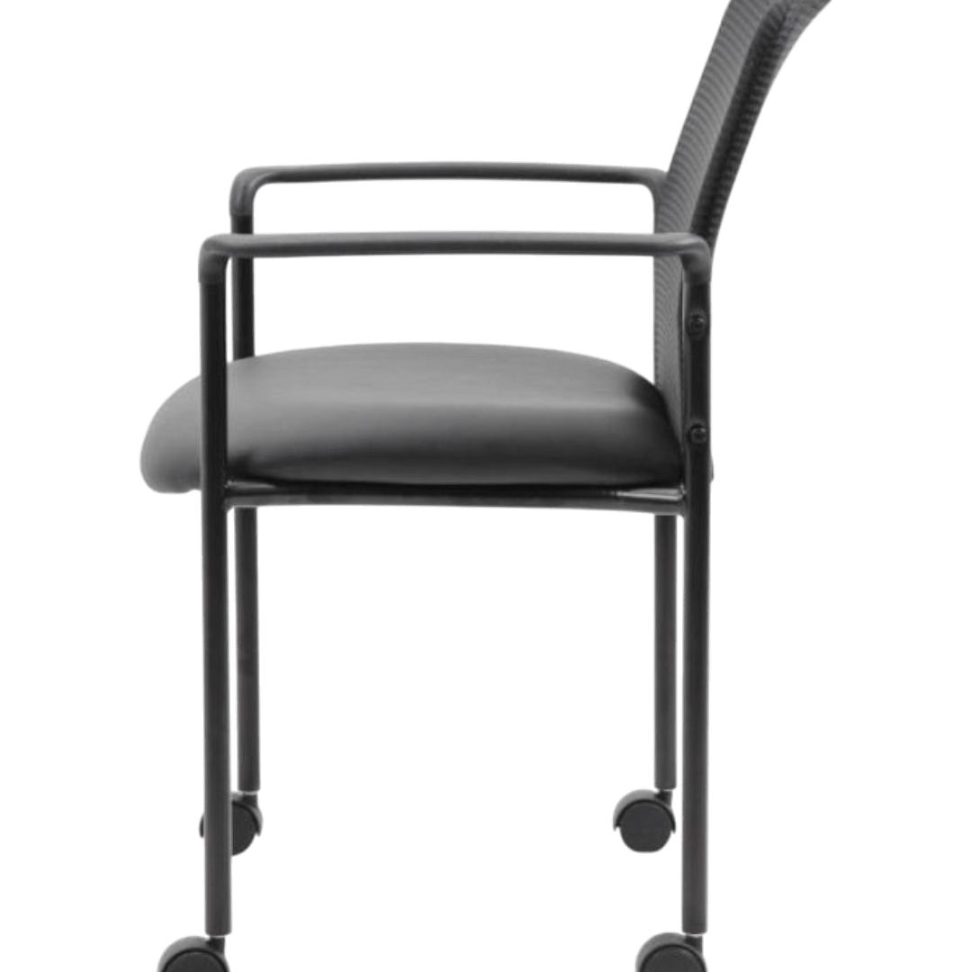 Boss Mesh Guest Chair with Casters, Black - Image 7