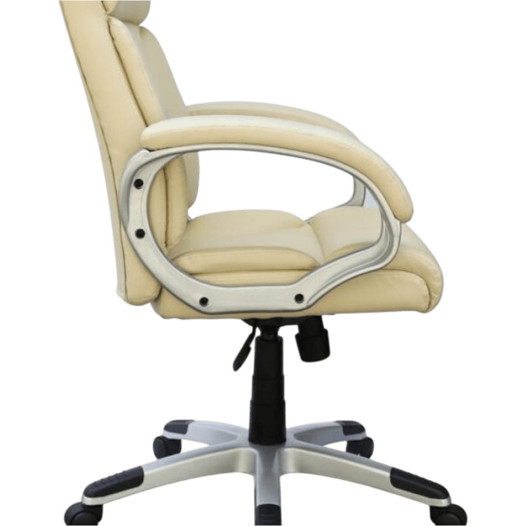 Boss Modern Mid Back Executive Chair, Ivory