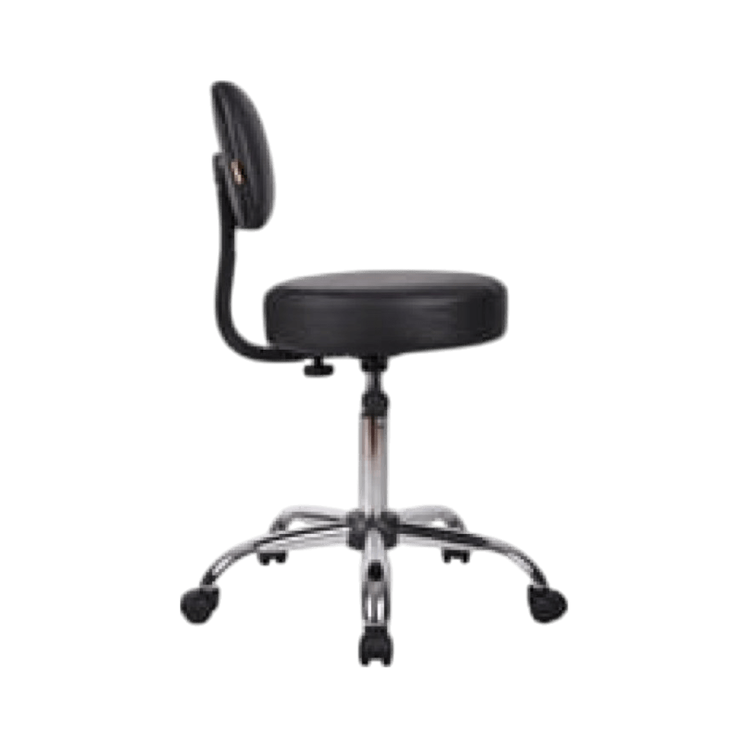 Boss Be Well Medical Spa Professional Adjustable Stool with Back, Black - Image 7