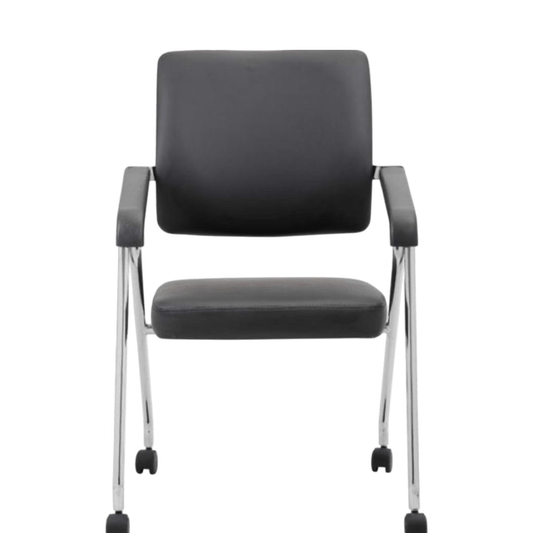 Boss Black Caressoft Plus Training Chair With Chrome Frame, (set of 2) - Image 6