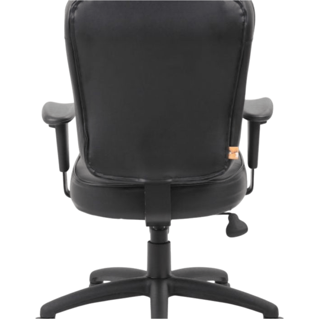Boss Black Leather Task Chair W/ Adjustable Arm - Image 10
