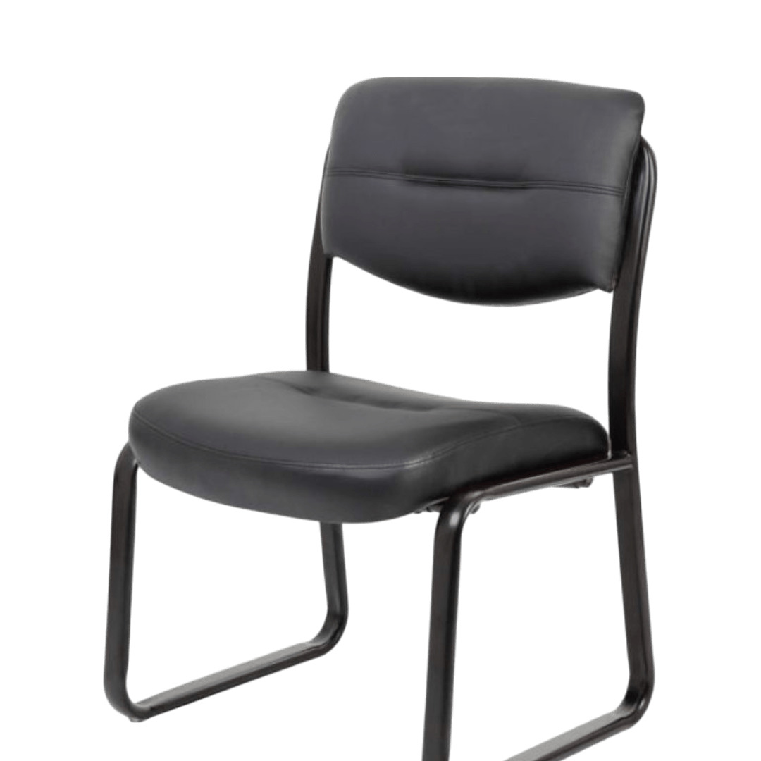 Boss Leather Sled Base Side Chair - Image 7