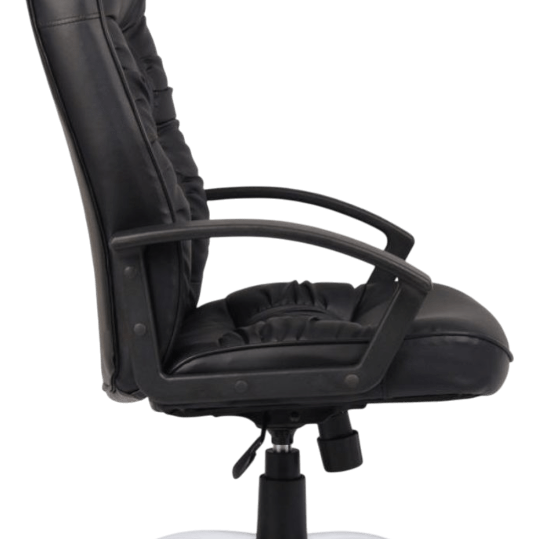 Boss High Back LeatherPlus Chair W/ Chrome Base