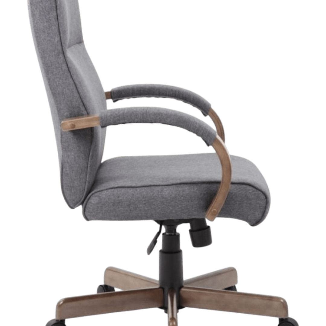 Boss Modern Executive Conference Chair - Slate grey w/Driftwood - Image 8