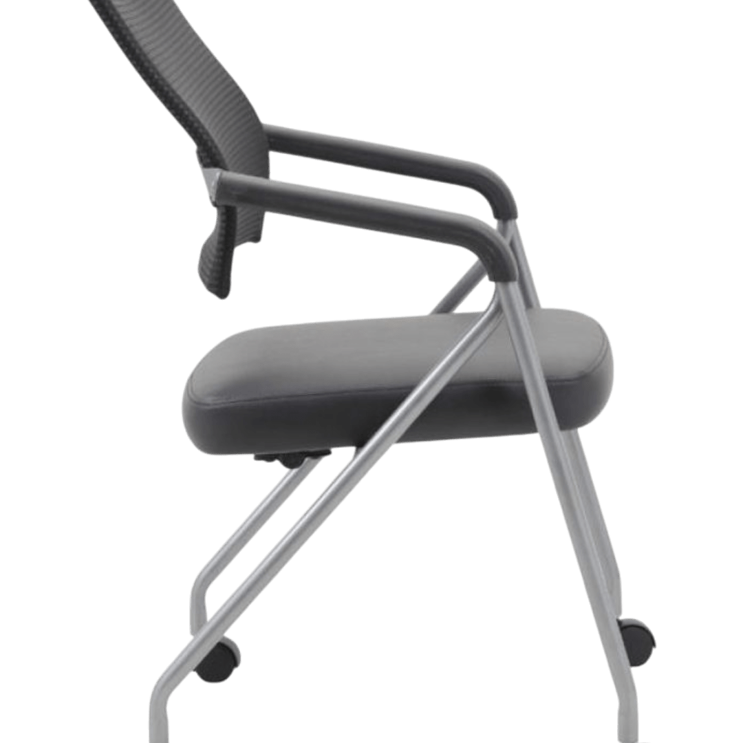 Boss Black Mesh Training Chair With Pewter Frame, (set of 2) - Image 8
