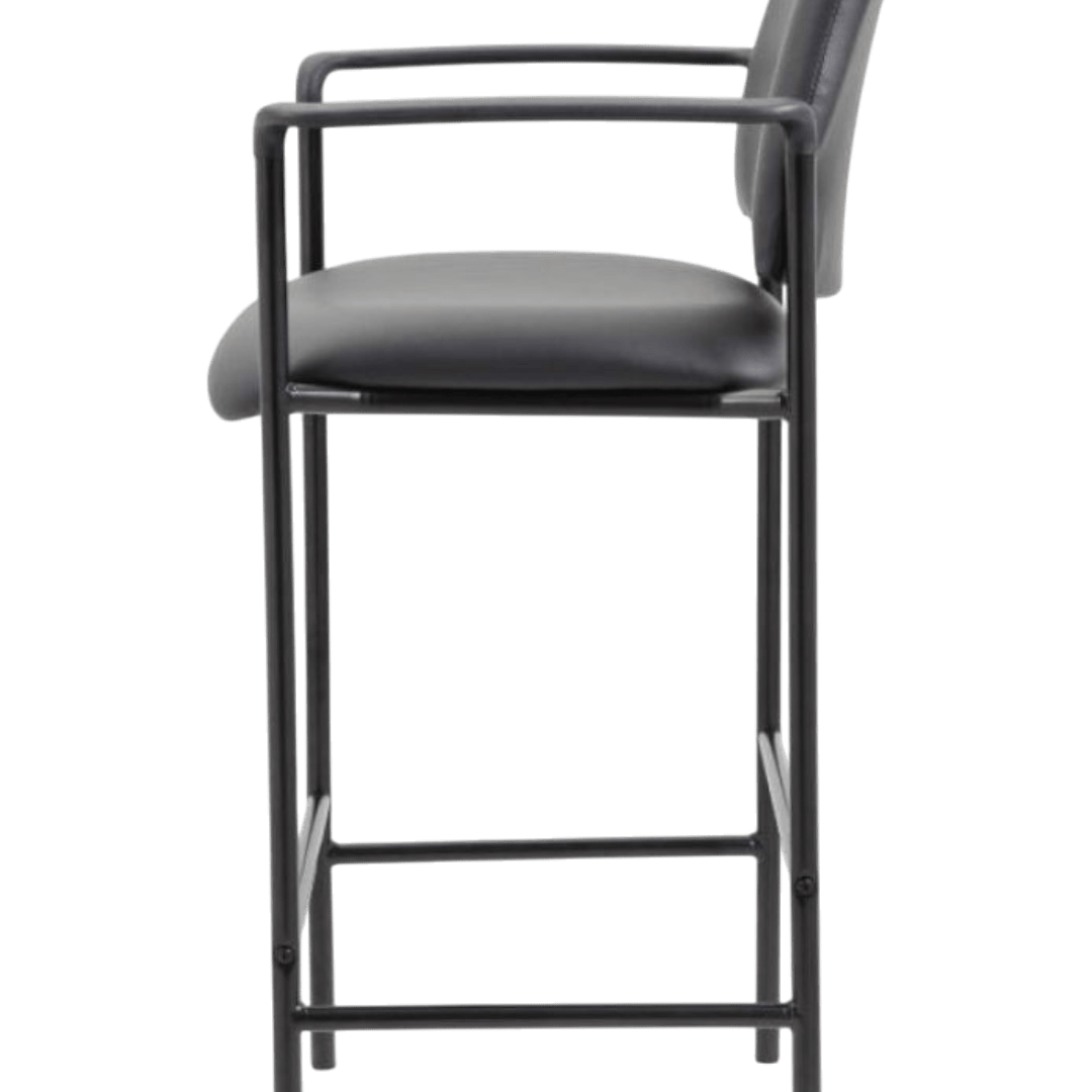 Boss Contemporary Counter Stool In Black Caressoft