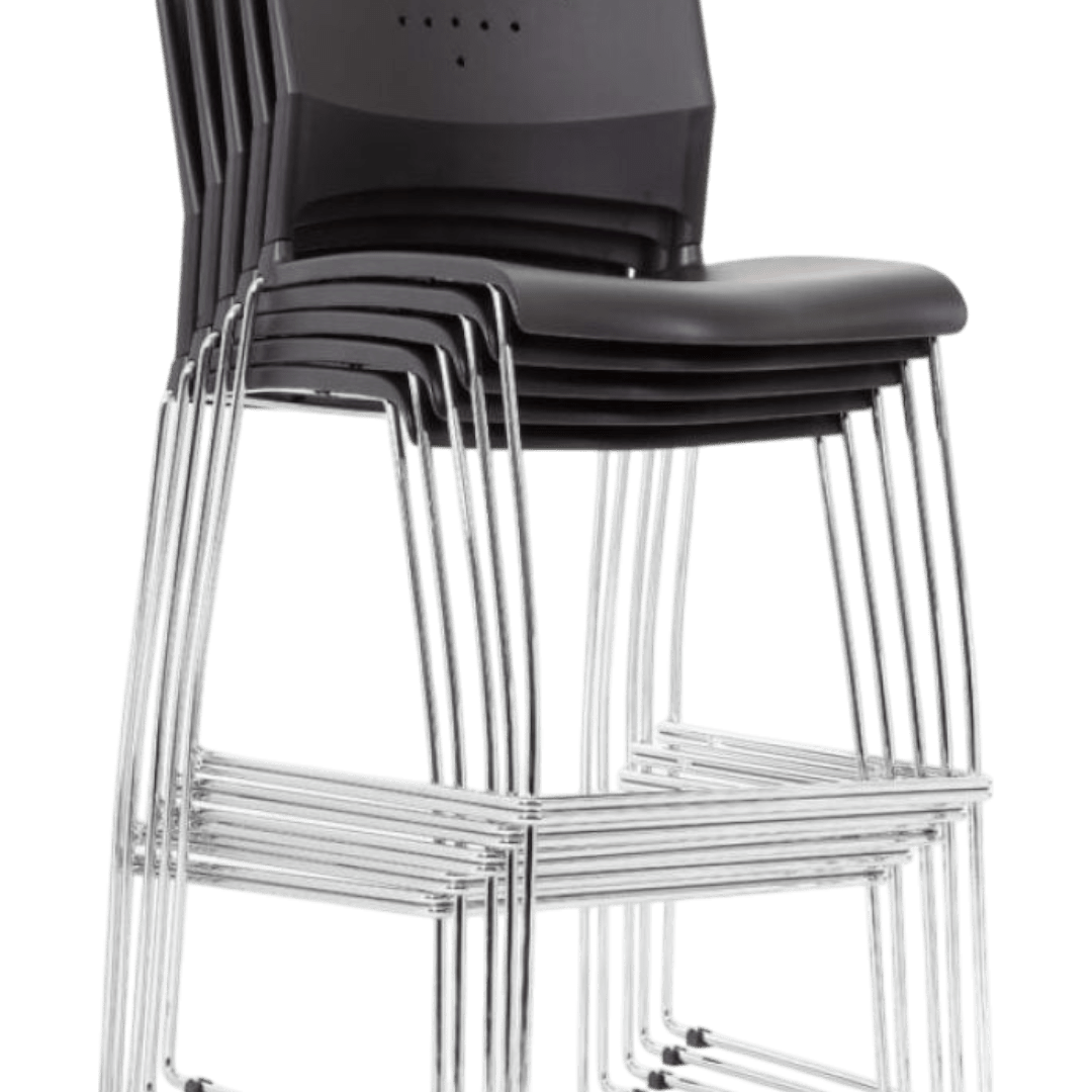 Gray Fabric Drafting Stools W/footring - Image 8