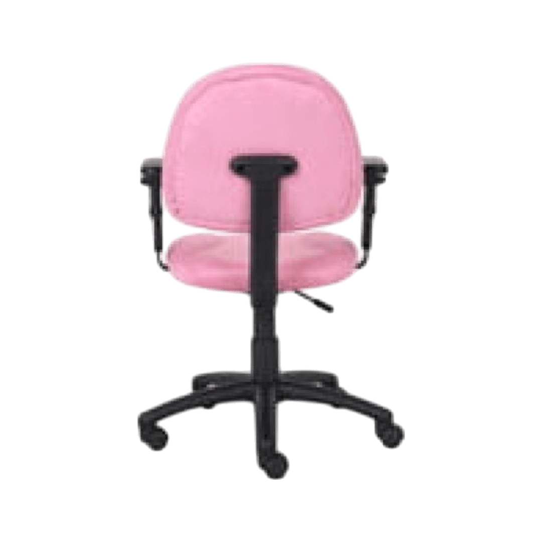 Boss Pink Microfiber Deluxe Posture Chair W/ Adjustable Arms. - Image 6