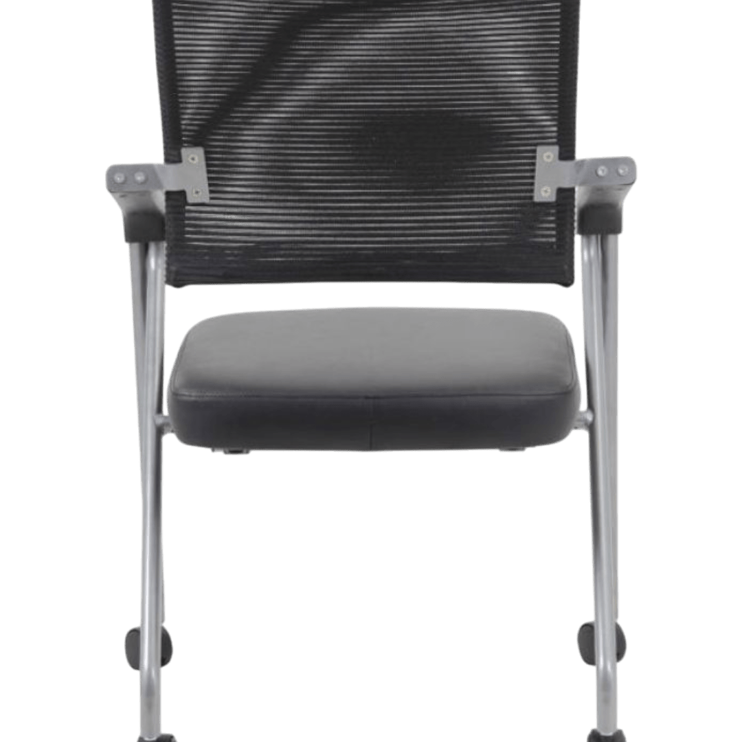 Boss Black Mesh Training Chair With Pewter Frame, (set of 2) - Image 7