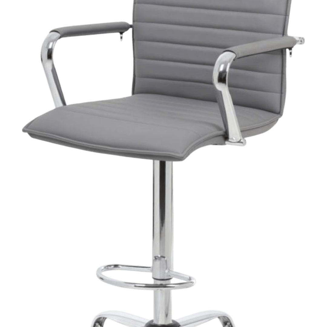 Black Cp Chair With Swivel Seat And Chrome Stand