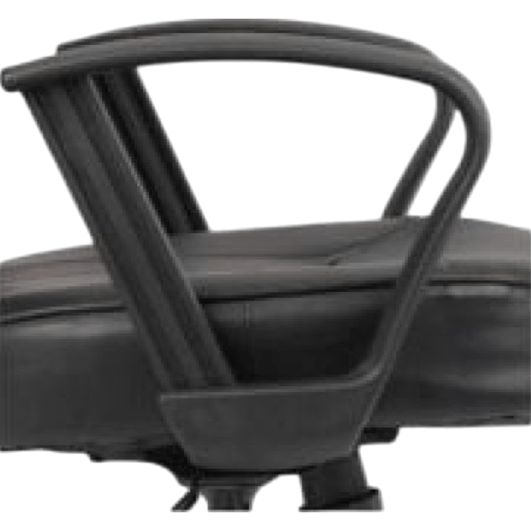Boss Black Leather Task Chair W/ Loop Arms - Image 10